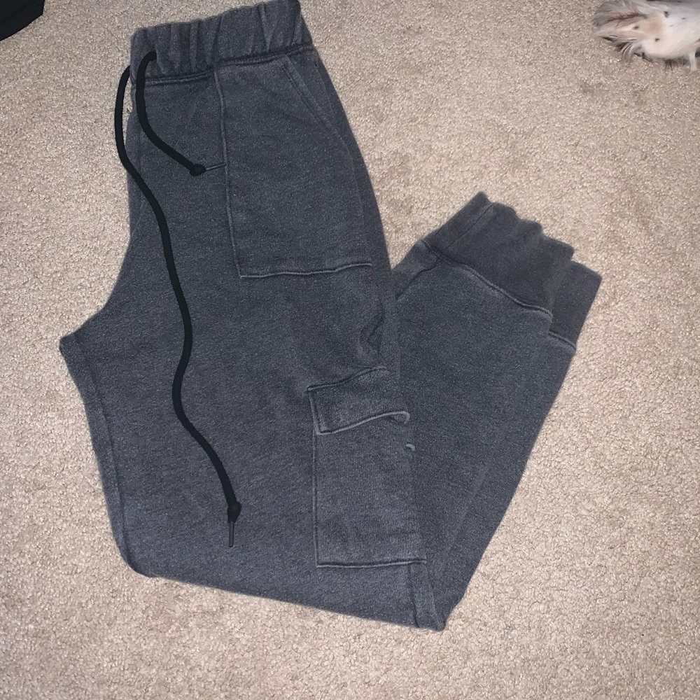 PINK acid washed utility joggers